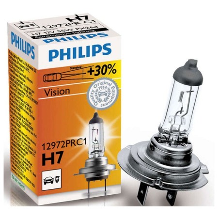 Bec  PHILIPS Vision 12972PRC1, +30%, H7, 12V, 55W